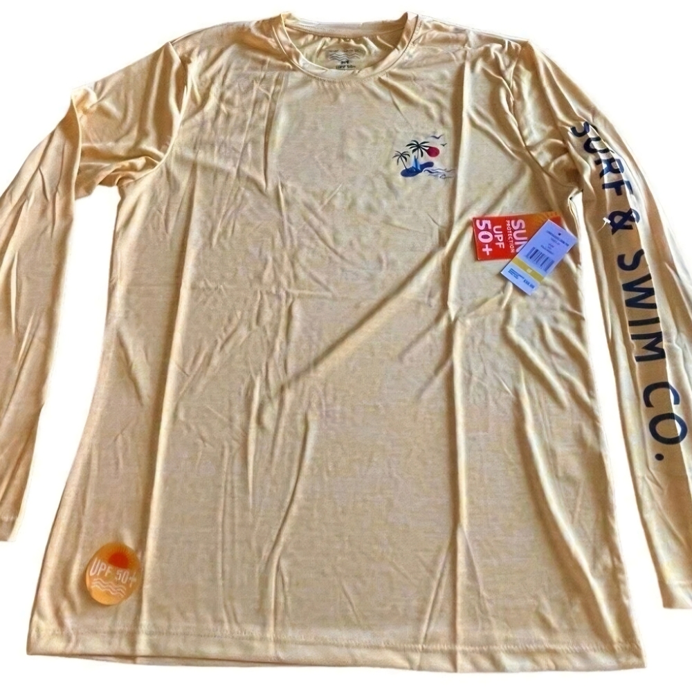 Men's Swim & Surf Long Sleeve Swim Tee MSRP $55.00 New With Tags.
